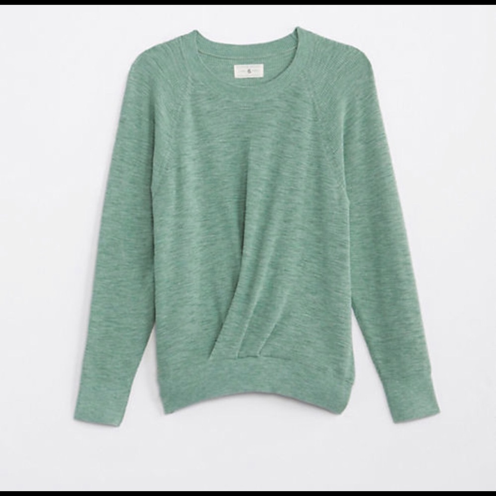 Loft Lou & Grey Pullover Sweater in Minty Heather